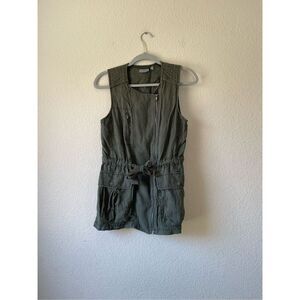 Athleta 100% linen‎ utility safari vest size xs